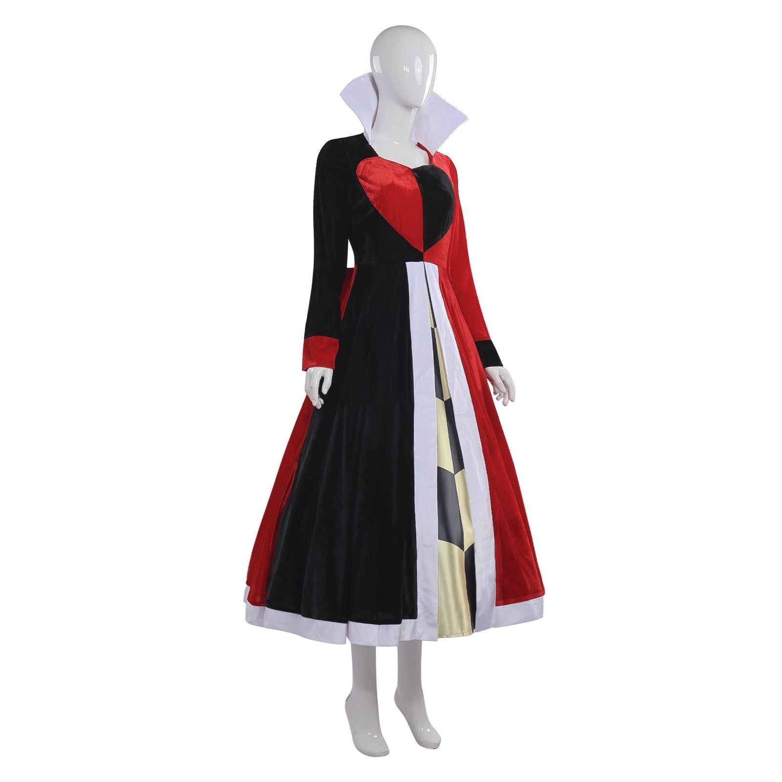 Alice in Wonderland Queen of Hearts Cosplay Costume Halloween Outfit - Coscosmos