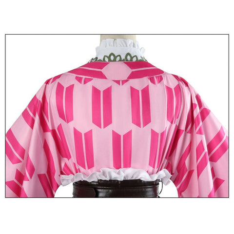 Anime Demon Slayer Mitsuri Kanroji Anniversary Cosplay Costume Set - Coscosmos