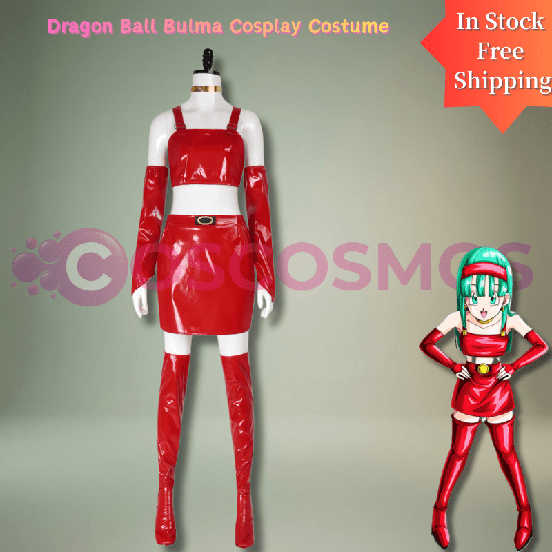 Anime Dragon Ball Bulma Cosplay Costume - Complete Official Manga Character Role - Play Dress Set - Coscosmos