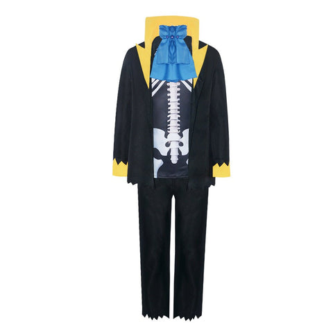 Anime One Piece Brook Cosplay Costume 2D Comic Con Floral Suit - Coscosmos