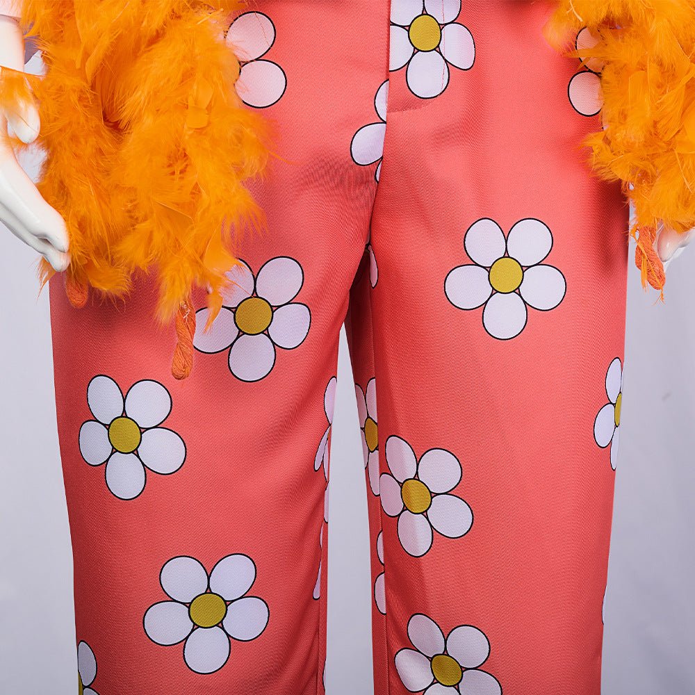 Anime One Piece Brook Cosplay Costume 2D Comic Con Floral Suit - Coscosmos