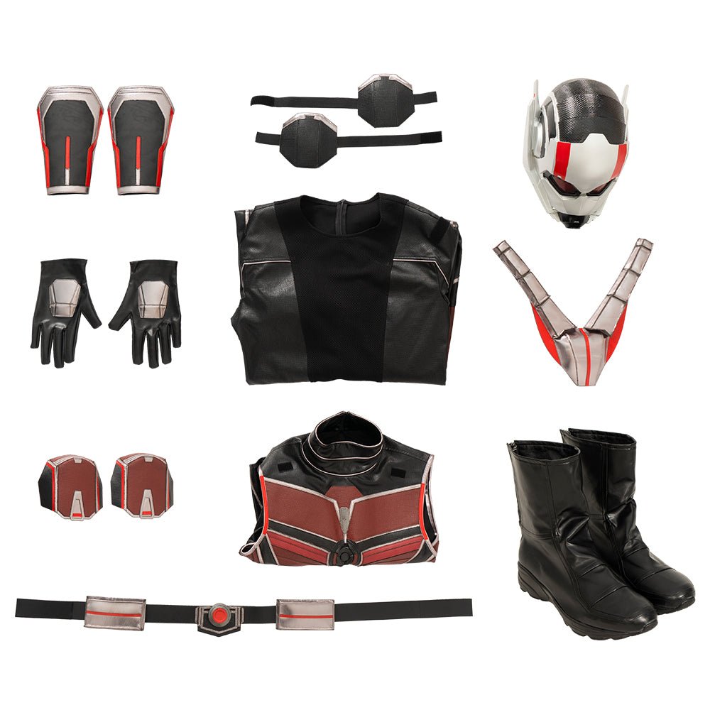 Ant - Man 3 Cosplay Costume - Scott Lang Drum Suit with Helmet Immerse yourself in the world of Marvel with our Ant - Man 3 Cosplay Costume, inspired by the character Scott Lang from the upcoming film Ant - Man and The Wasp: Quantumania. This costume is perfec - Coscosmos