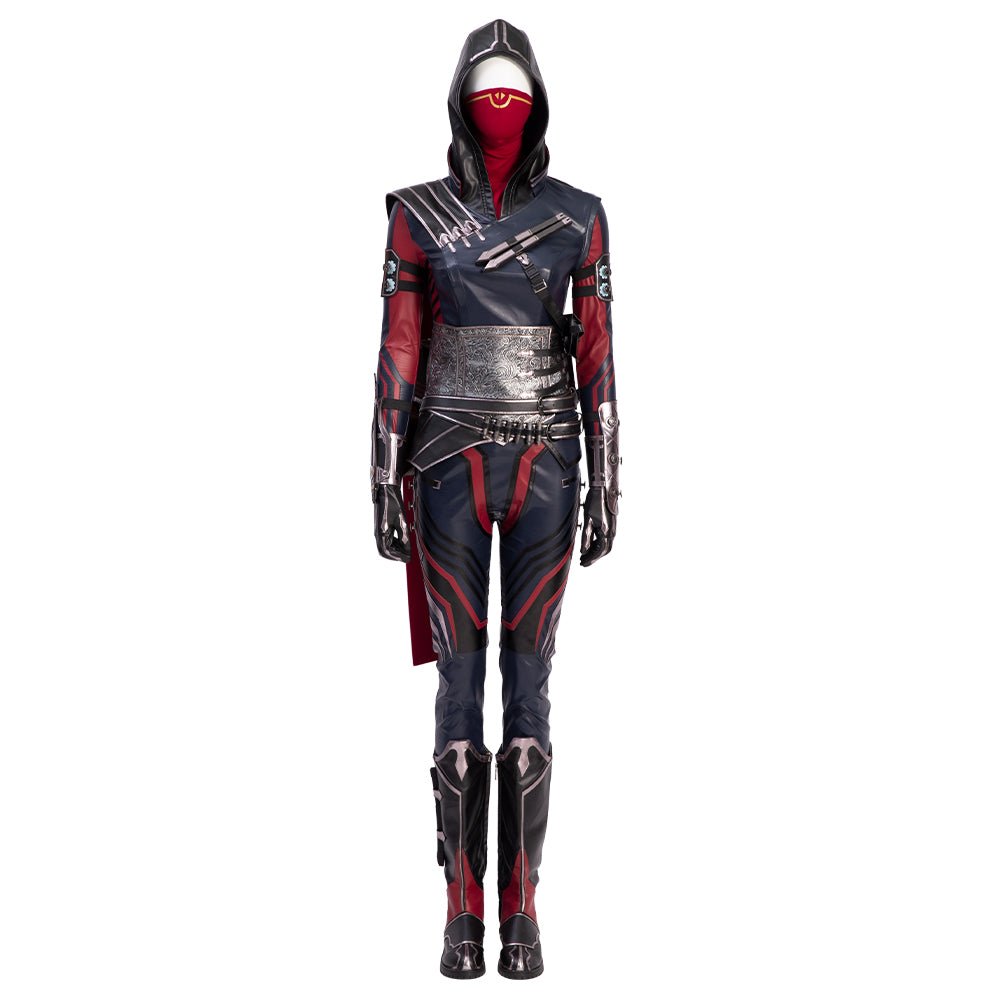 Apex Wraith Cosplay Costume for Women - Halloween Evil Spirit Fighter Combat Outfit with Mask and Accessories - Coscosmos