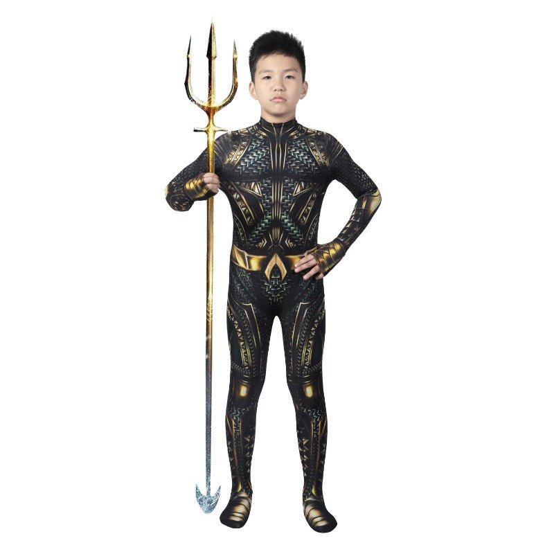 Aquaman Costume Arthur Curry Cosplay Suit Kid Version – Justice League Halloween Outfit - Coscosmos