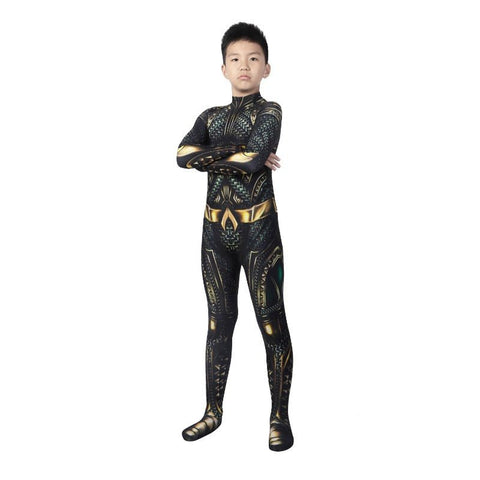 Aquaman Costume Arthur Curry Cosplay Suit Kid Version – Justice League Halloween Outfit - Coscosmos