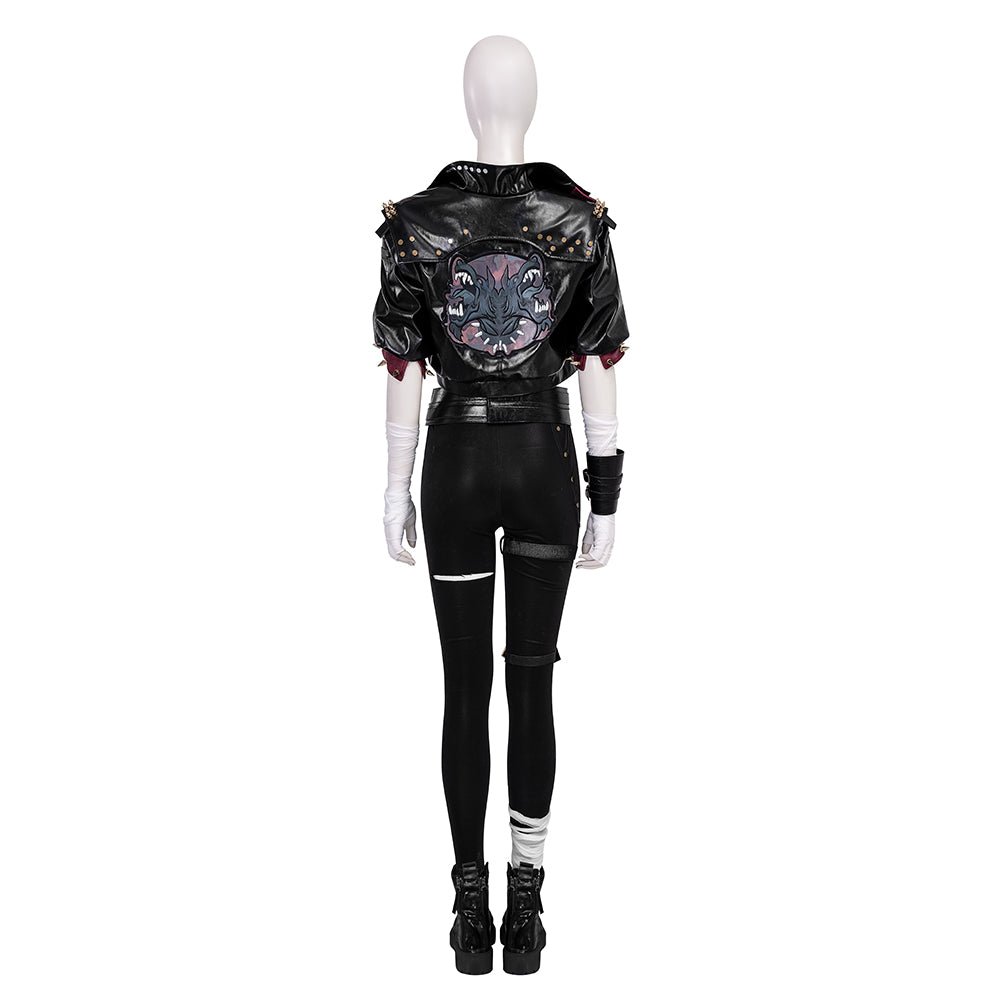 Arcane 2 Vi Black Leather Jacket - High Quality Cosplay Costume for Gamers - Coscosmos