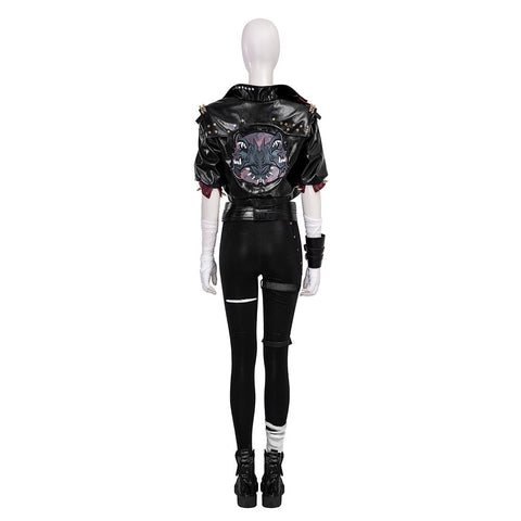 Arcane 2 Vi Black Leather Jacket - High Quality Cosplay Costume for Gamers - Coscosmos