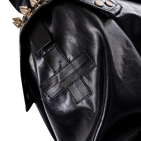 Arcane 2 Vi Black Leather Jacket - High Quality Cosplay Costume for Gamers - Coscosmos