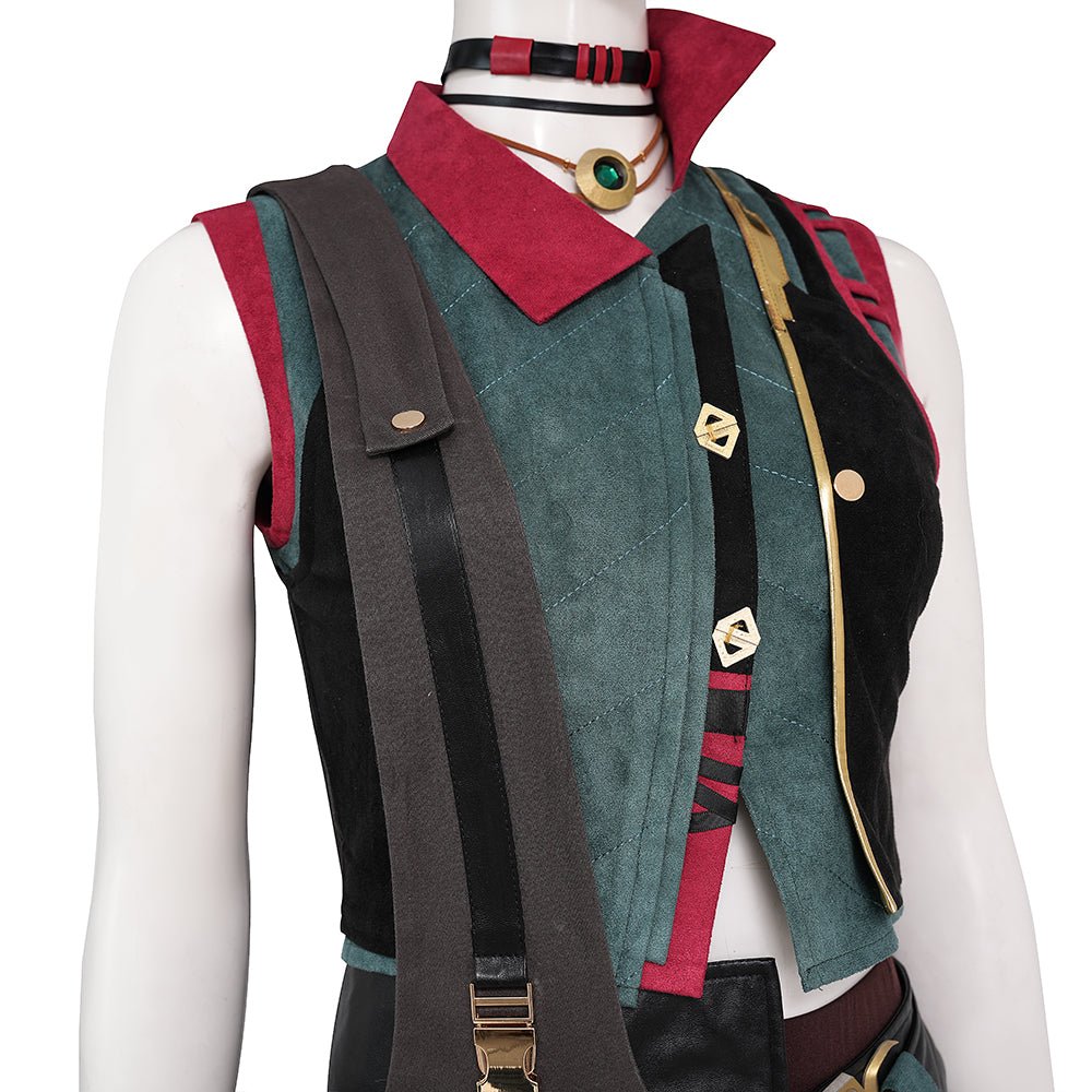 Arcane Jinx Cosplay Costume - Double City War 2 Explosive Vest Style - Coscosmos