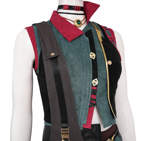 Arcane Jinx Cosplay Costume - Double City War 2 Explosive Vest Style - Coscosmos