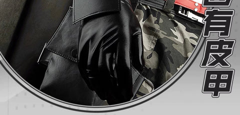 Arknights Cosplay Costume: Høderay Camo Cloak & Pants Outfit - Coscosmos