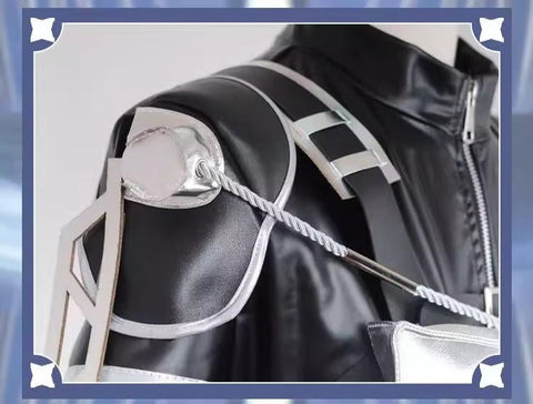 Attack on Titan Final Season Survey Corps,Mikasa, Captain Cosplay Costume Leather Set - Coscosmos