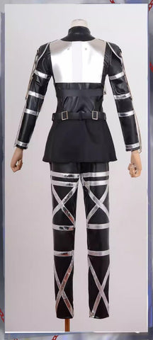 Attack on Titan Final Season Survey Corps,Mikasa, Captain Cosplay Costume Leather Set - Coscosmos