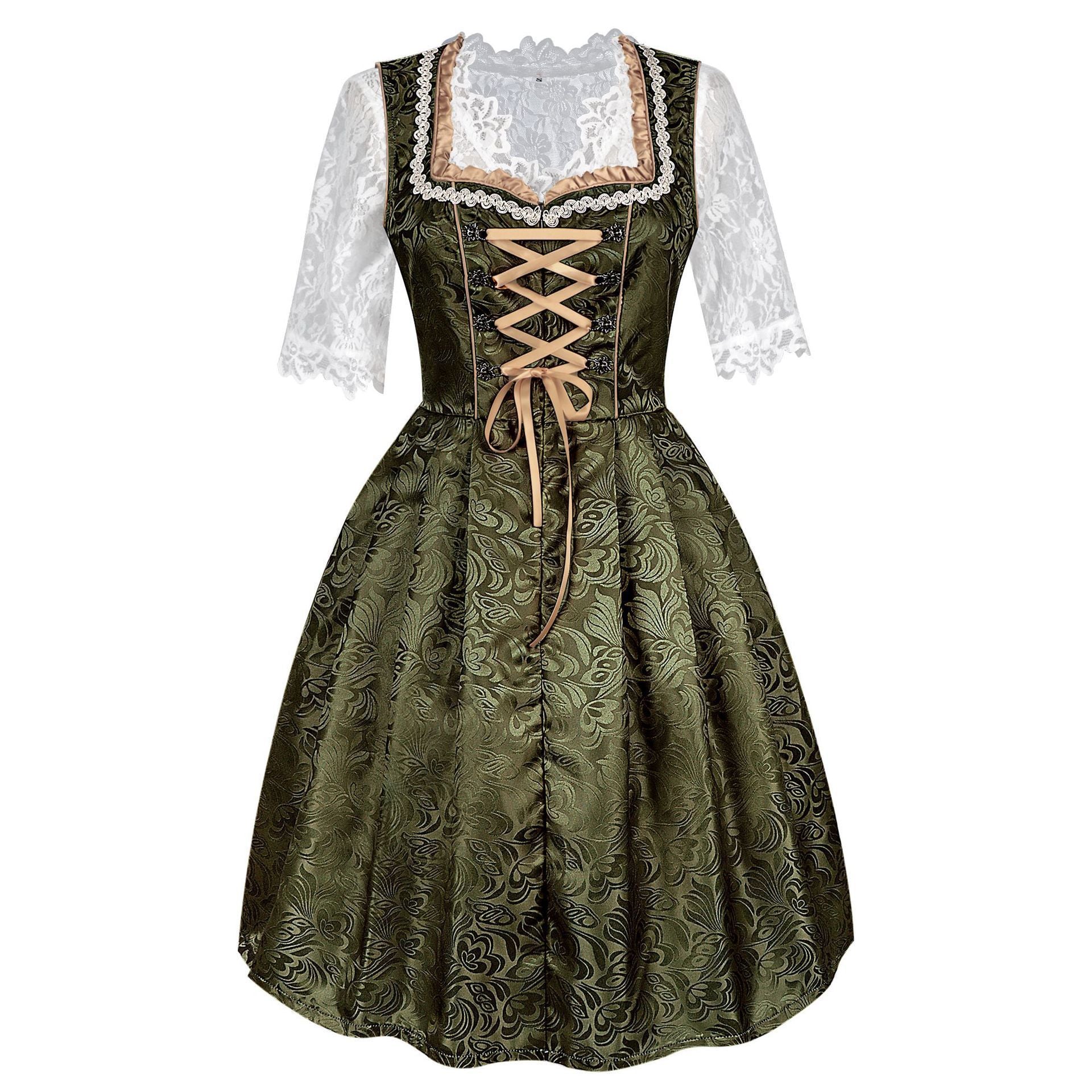 Authentic Bavarian Oktoberfest Dress for Women – Traditional German Costume - Coscosmos