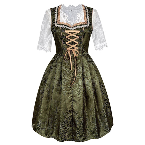 Authentic Bavarian Oktoberfest Dress for Women – Traditional German Costume - Coscosmos
