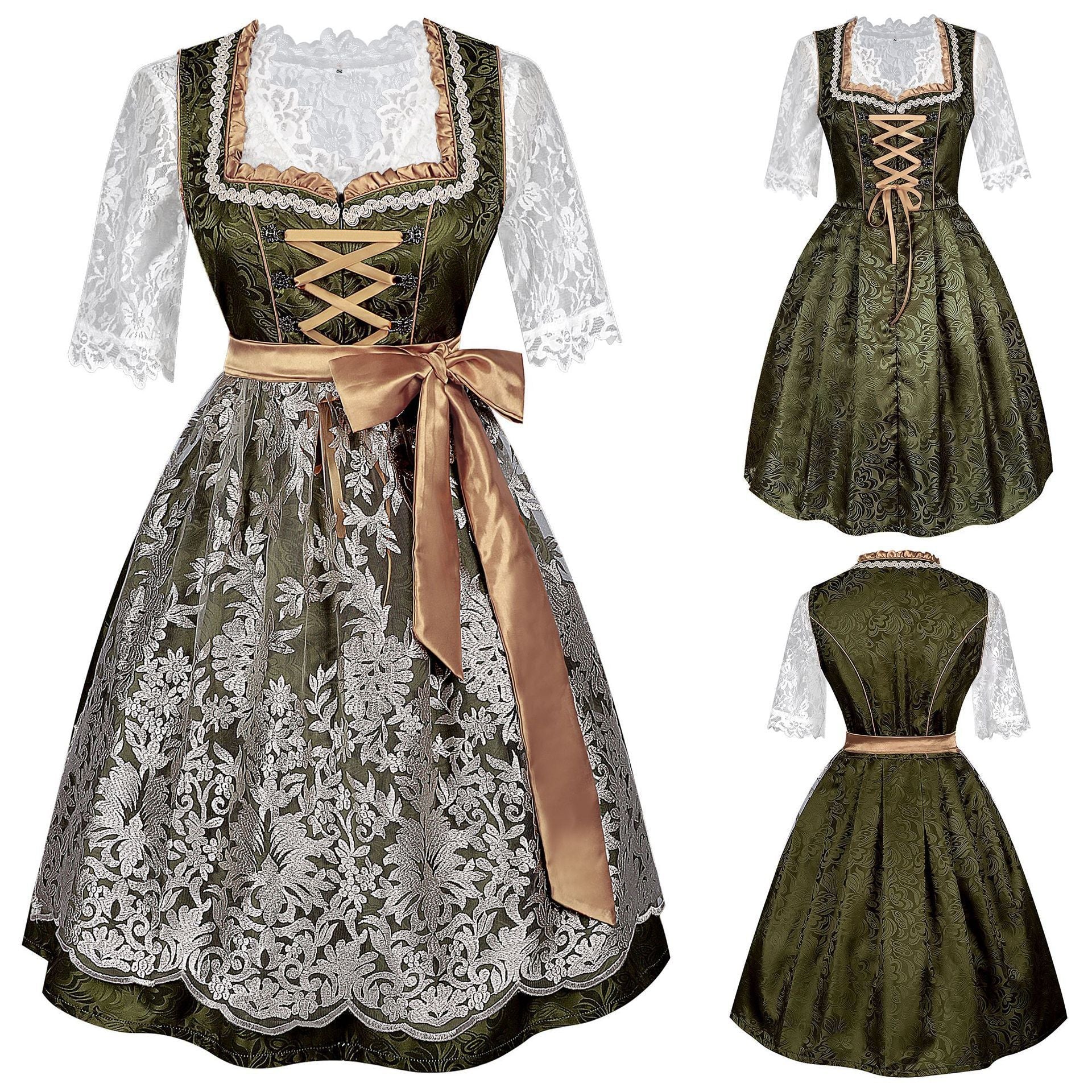 Authentic Bavarian Oktoberfest Dress for Women – Traditional German Costume - Coscosmos