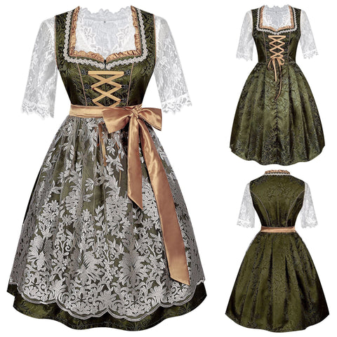 Authentic Bavarian Oktoberfest Dress for Women – Traditional German Costume - Coscosmos