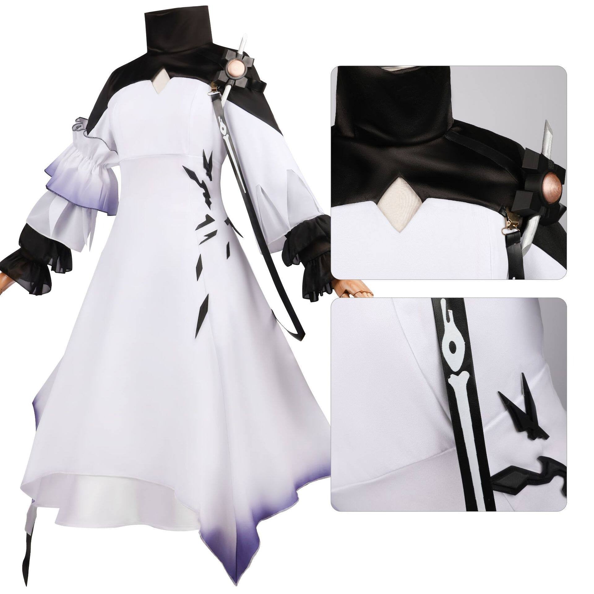 Authentic cosplay costume featuring Theresa the Sarkaz Queen's iconic design from the popular game Arknights. - Coscosmos