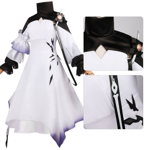 Authentic cosplay costume featuring Theresa the Sarkaz Queen's iconic design from the popular game Arknights. - Coscosmos