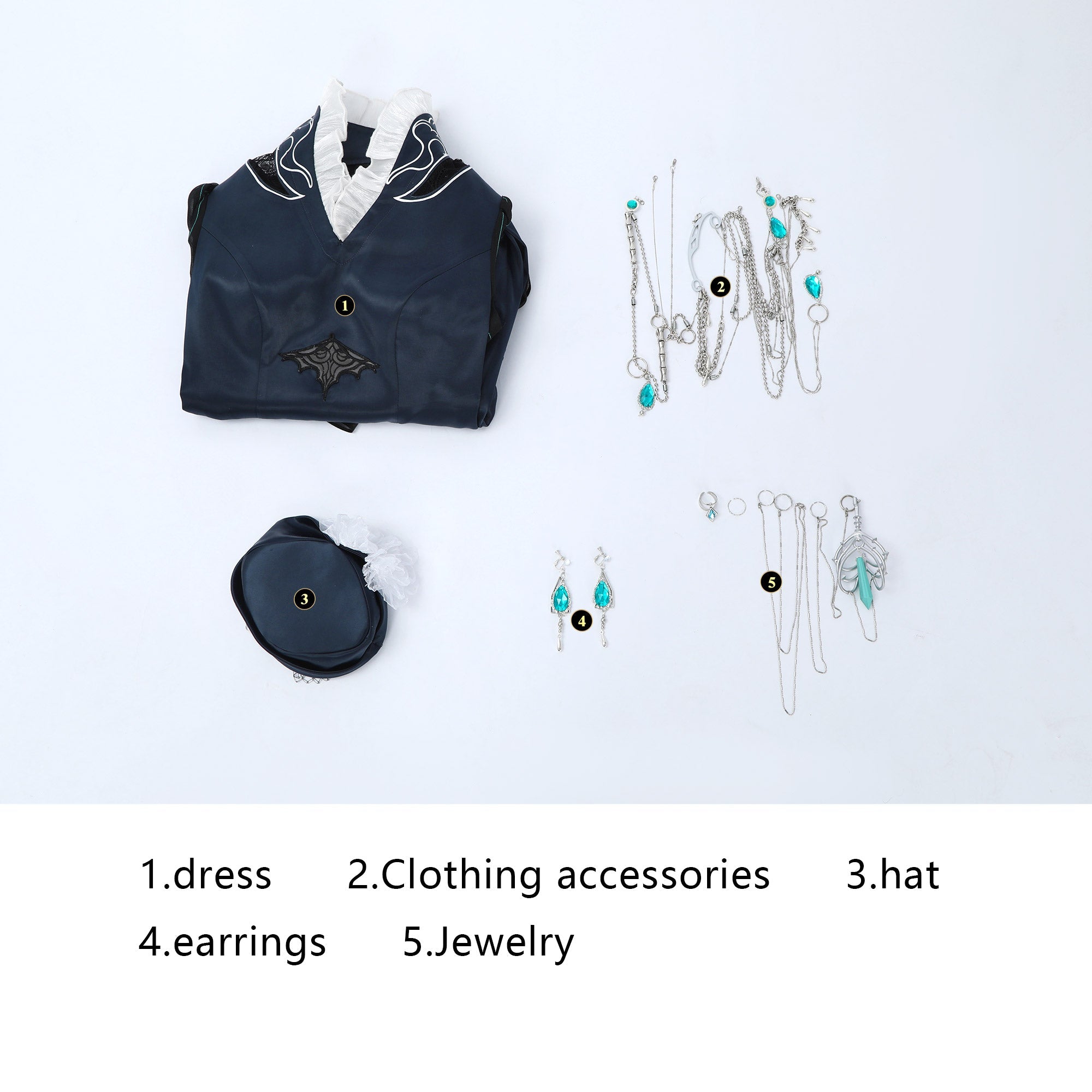 Authentic cosplay costume of Jelena, the meticulous butler sinner with metal - manipulating abilities from the game Path to Nowhere. - Coscosmos