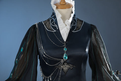 Authentic cosplay costume of Jelena, the meticulous butler sinner with metal - manipulating abilities from the game Path to Nowhere. - Coscosmos