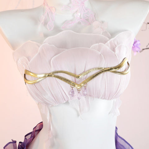 Authentic cosplay costume of Yingying, the enchanting millennium wisteria spirit sinner from the popular game Path to Nowhere. - Coscosmos