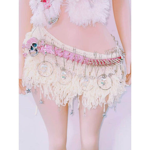 Avapunk Plush Chain Vest & Biker Sweet Cool Outfit cosplay costume - Coscosmos