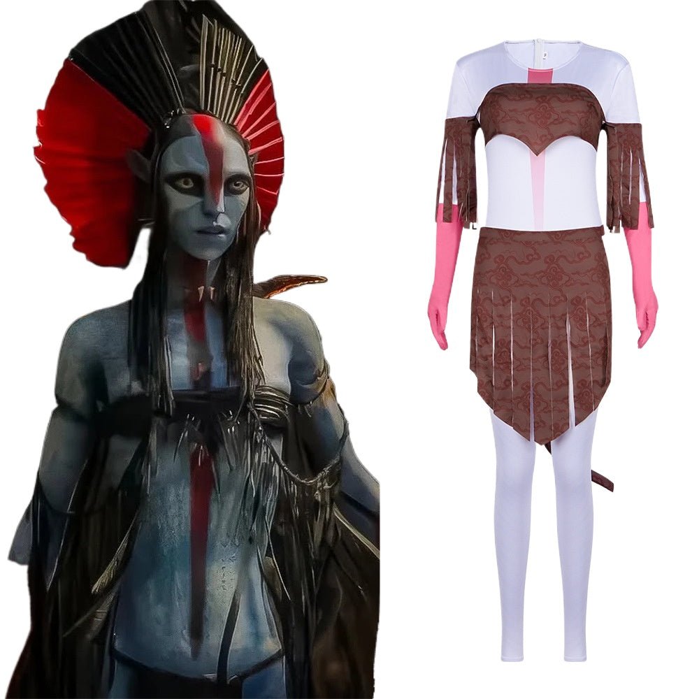 Avatar 3 The Seed Bearer Cosplay Costume - Varang Ash People Chief Bodysuit for Stage Performance - Coscosmos