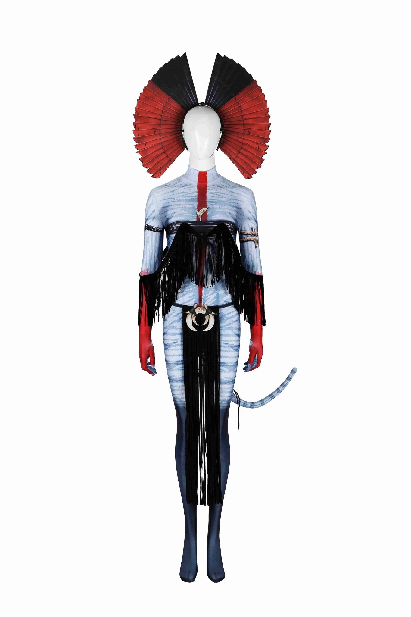 Avatar: Fire and Ash - Varang Costume Set, Ash Clan Chieftain Full Bodysuit - Coscosmos