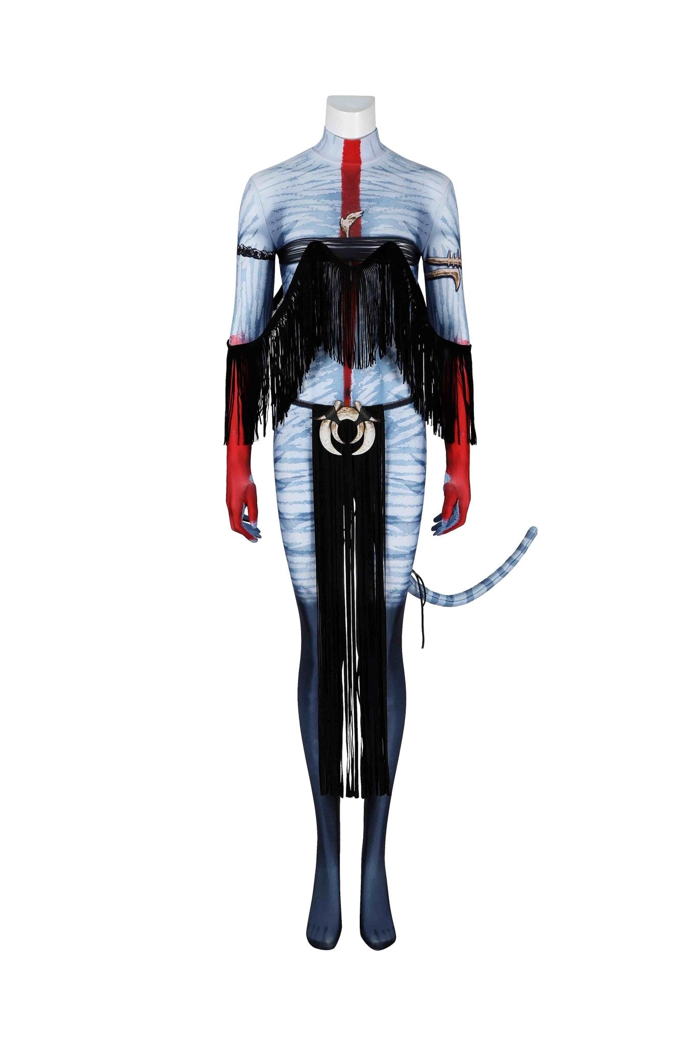 Avatar: Fire and Ash - Varang Costume Set, Ash Clan Chieftain Full Bodysuit - Coscosmos