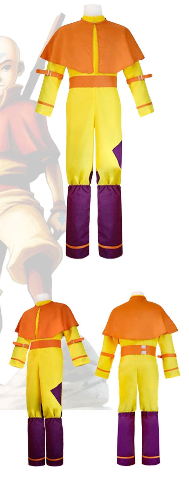 Avatar: The Last Airbender Aang Costume - Complete Bumi - Anon Cosplay Outfit - Coscosmos