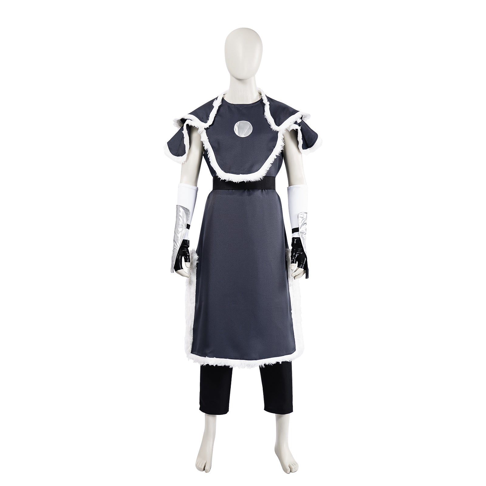 Avatar The Last Airbender Legend of Korra Sokka Cosplay Costume Set - Complete Outfit with Cape, Top, Robe, Waistband, Arm Guards, Gloves - Coscosmos