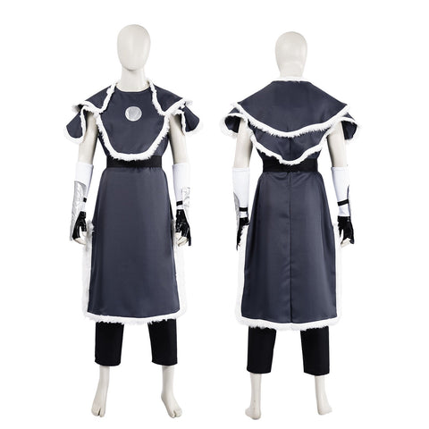 Avatar The Last Airbender Legend of Korra Sokka Cosplay Costume Set - Complete Outfit with Cape, Top, Robe, Waistband, Arm Guards, Gloves - Coscosmos