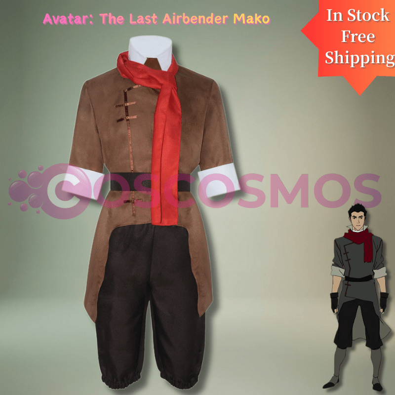 Avatar: The Last Airbender Mako Cosplay Costume Full Set - Official Style - Coscosmos