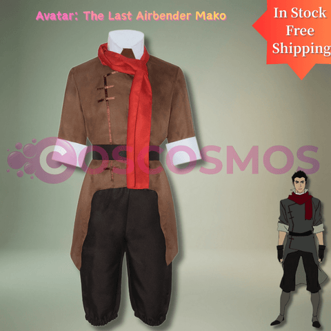 Avatar: The Last Airbender Mako Cosplay Costume Full Set - Official Style - Coscosmos