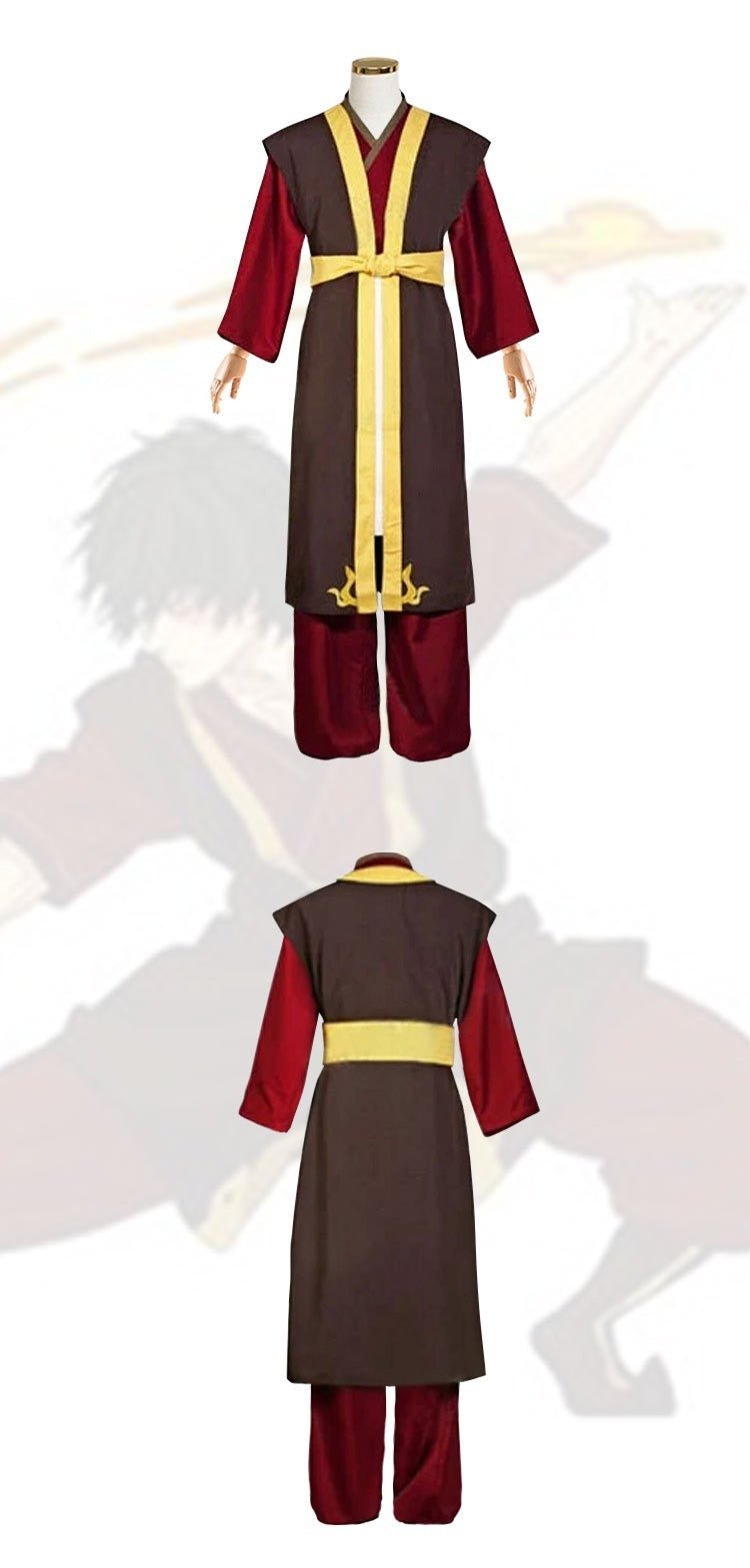 Avatar: The Last Airbender Prince Zuko Full - Length Cosplay Costume Outfit - Coscosmos