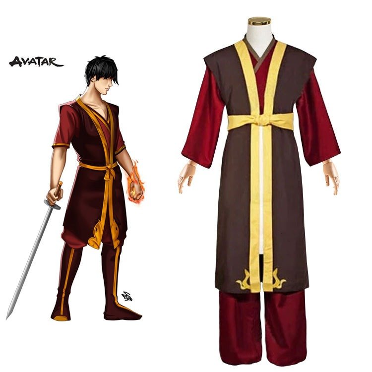 Avatar: The Last Airbender Prince Zuko Full - Length Cosplay Costume Outfit - Coscosmos