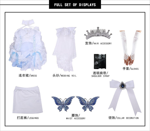 Azur Lane Cheshire Oath Wedding Dress Cosplay Costume - Coscosmos