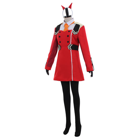 DARLING in the FRANXX Zero Two Code:002 Uniform Dress Cosplay Costume Red