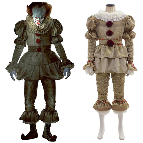 Pennywise The Dancing Clown Cosplay Costume - Movie It Chapter Two Stephen King Horror Fancy Dress for Adults