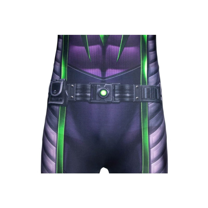 Spider Man Miles Morales Purple Reign Suit HD Printed Cosplay Costume for Kids