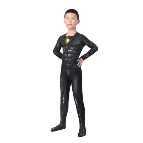 Teth Adam Black Cosplay Costume Body-suit Jump Zentai Kid Child Halloween