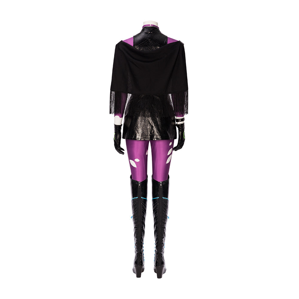 Punchline Alexis Kaye Cosplay Costume Purple Leather Suit