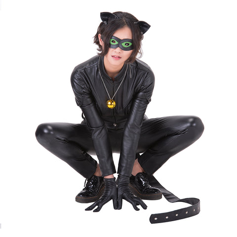 Miraculous Ladybug Cat Noir Black Jumpsuits Halloween Costumes