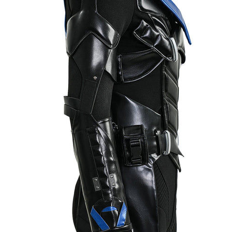 Batman: Arkham Knight Nightwing Full Set with Mask,Shoes - Premium Collectible Costume & Gear - Coscosmos