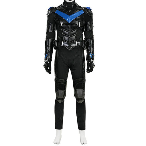 Batman: Arkham Knight Nightwing Full Set with Mask,Shoes- Premium Made to Order Costume - Coscosmos