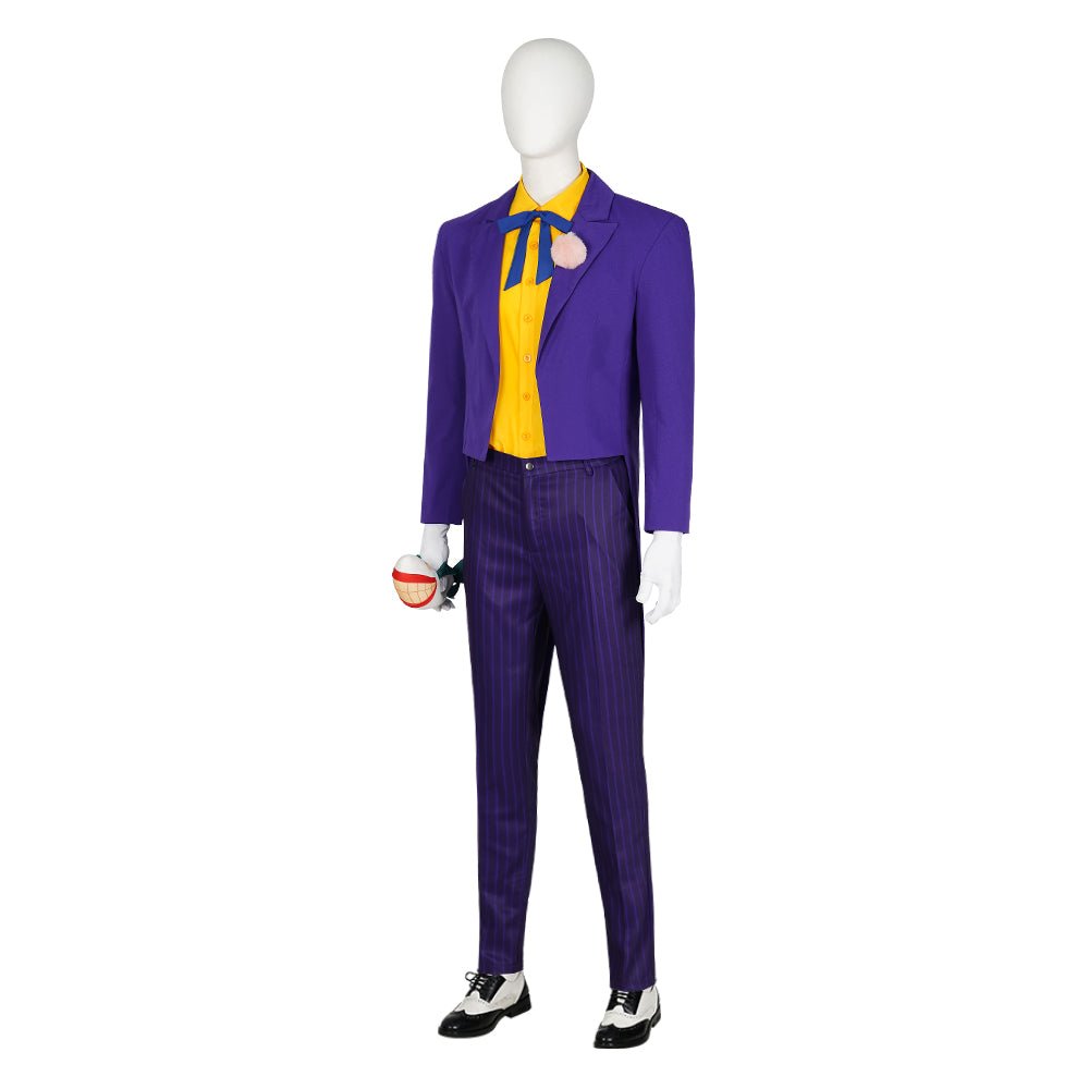 Batman The Animated Series Joker Full Set Uniform Outfit Men Cosplay Costume Halloween - Coscosmos