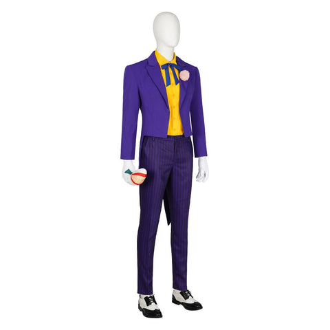 Batman The Animated Series Joker Full Set Uniform Outfit Men Cosplay Costume Halloween - Coscosmos