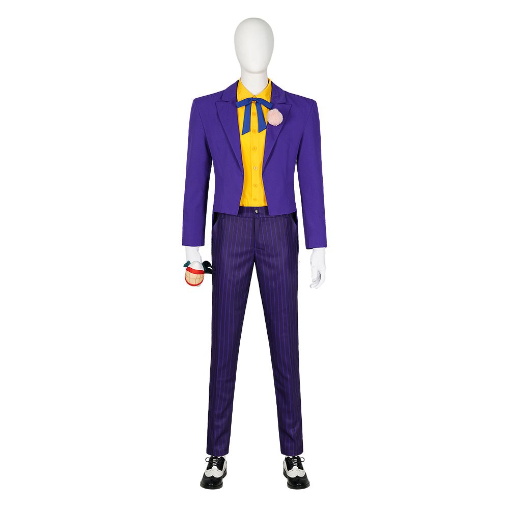 Batman The Animated Series Joker Full Set Uniform Outfit Men Cosplay Costume Halloween - Coscosmos