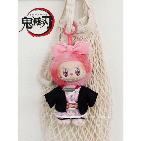Labubu Doll Outfit: Demon Slayer Nezuko Kimono Set for 1/3 Generation
